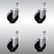 Service Caster 4 Inch SS Hard Rubber Wheel Swivel 1/2 Inch Threaded Stem Caster Set SCC SCC-SSTS20S414-HRS-121315-4 - alternate 1